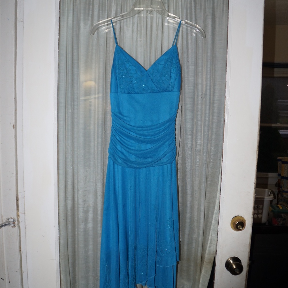 Blue Formal/Prom Mid-Length Dress